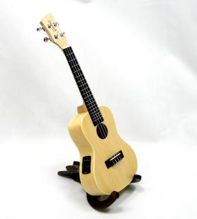 Koncertní elektro-akustické ukulele BRUNSWICK  BU5CE Javor ("Blond" javorové koncertní ukulele s EQ)