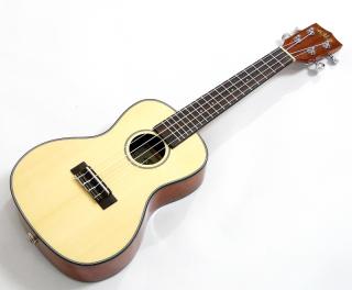 Koncertní elektroakustické koncertní ukulele KALA KA-SCG EQ (Smrkový masic a mahagonové koncertní ukulele EQ s pouzdrem)