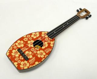 Koncertní "Flea" ukulele MFC ALOHA (Červená aloha - koncertni blecha z USA)