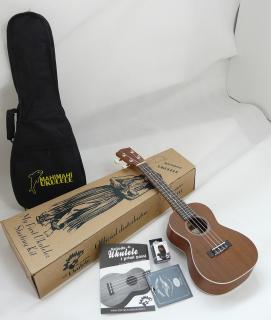 Koncertní ukulele balíček Mahimahi KIT-C (Polomasivní mahagonové ukulele s baličkem prislušenstvím)