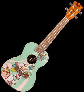 Koncertní ukulele FLIGHT AUC-33 Cupcake (Art serie Flight koncertní ukulele s pouzdrem - dortová)