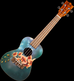 Koncertní ukulele Flight AUC-33 Orchidej (Art serie Flight koncertní ukulele s pouzdrem)