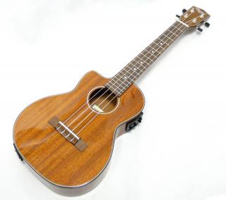 Levoruké tenor elektroakustické ukulele Ohana TK-35GCE-LH (Celomasivní mahagonové ukulele se snímačem.)