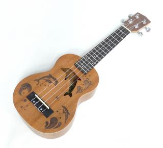 Soprano ukulele Isuzi Dophin s pouzdrem (Mahagonové soprano ukulele s pouzdrem)