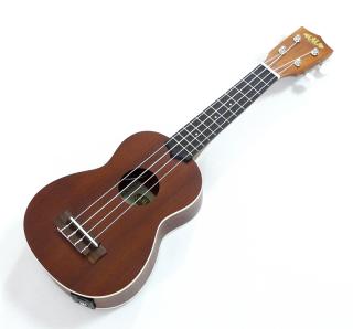 Sopránové elektro-akustické ukulele KALA KA-S-EQ (Mahagonové soprano ukulele s snímačem a pouzdrem)