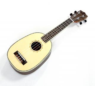 Sopránové pineapple ukulele KOKI´O U-SSPLRW-P-S (Smrkový masiv a palisandr  pineapple sopráno s pouzdrem)