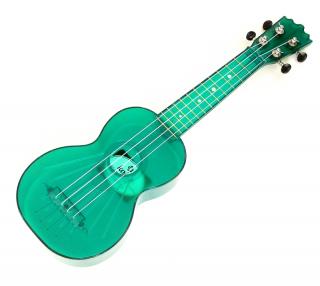 Sopránové ukělohmotné ukulele KOKI´O PLAST-TGN (Průhledné zelené celoplastové ukulele)