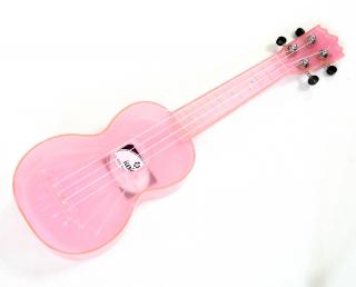 Sopránové ukělohmotné ukulele KOKI´O PLAST-TPK (Průhledné růžové celoplastové ukulele)