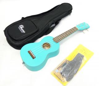 Sopránové ukulele balíček Ohana SK-10NB: Neonové (Neonové ukulele z mahagonové překližky s příslušenstvím)