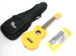 Sopránové ukulele balíček Ohana SK-10OR: Oránžové (Oranžové ukulele z mahagonové překližky s příslušenstvím)