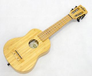 Sopránové ukulele Kala KA-BMB-S celomasivní (Celomasivní bamboo soprano ukulele s futralem)