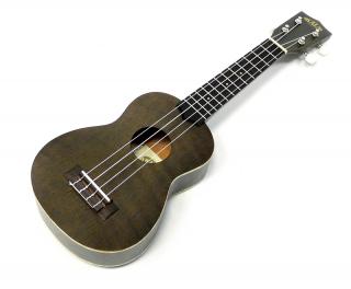 Sopránové ukulele KALA KA SEMBK Černé (Černé exotixky mahagon sopráno ukulele s pouzdrem)
