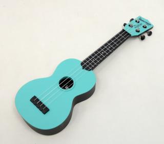Sopránové ukulele KALA KA-SWG-BL Svítící modrý Waterman (Celoplastové ukulele - svítící v tmě)
