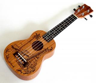 Sopránové ukulele KOKI´O U-PALAU-S (Mahagonové soprano ukulele s laser-designem)