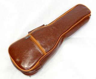 Sopránový ukulele futral - Hnědá kůže (Falešná hnědá kůže)
