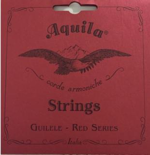 Striuny na Guilele Aquila Red  153C EADGBE (Sada červených srtrun na Guilele - ladění: e a d g b e)