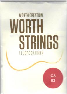 Struny na 8. strunné tenor ukulele Worth C8 DGBE (Worth Clears (Bezbarevné)  struny na 8. strunné tenor DGBE)
