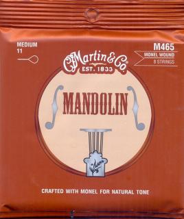 Struny na mandolínu MARTIN M465 Monel wound (Monel : 0,28, 0,38, 0,66, 1,02 mm)