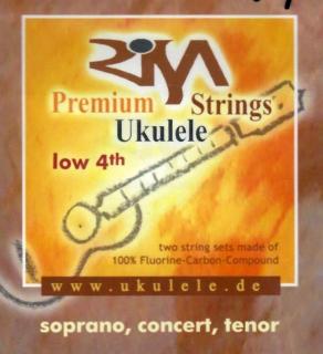 Struny na soprano/koncert/tenor ukulele RISA Premium GCEA - Hluboké G (Struny na soprano, koncertní nebo tenor ukulele - Low G)