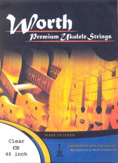 Struny na soprano  koncertní ukulele Worth CD GCEA  (Worth Clears (Bezbarevné) struny GCEA Trvdé struny)