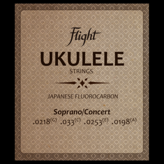 Struny na sopránové i koncertní ukulele Flight FUSSC-100 (Flouocarbon japonské struny - bezbarevné)
