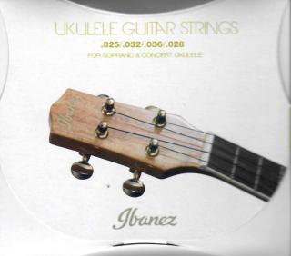 Struny na sopránové i koncertní ukulele IBANEZ IUKS4 C ladění (Sada strun černé - C ladění, hluboké G)