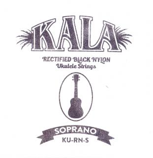 Struny na sopránové ukulele KALA KU-RN-S GCEA (Sada strun na soprano ukulele GCEA černé)