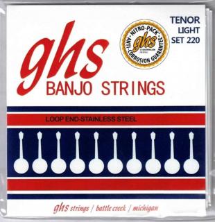 Struny na tenor banjo GHS SET 220 Light (Ocelové struny na banjo)