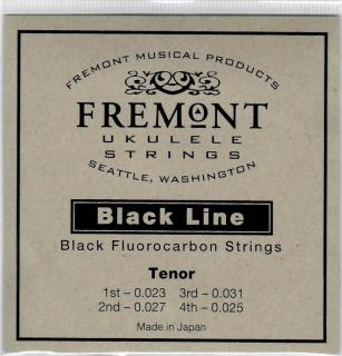 Struny na tenor ukulele FREMONT Black Line GCEA (Černé flourocarbon sada vysoké "G")