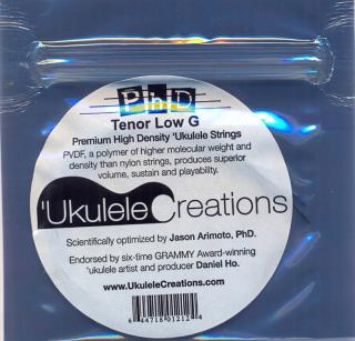 Tenor banjolele struny PHD GCEA - Hluboké G (Ukulele creations tenor banjolele sada strun - Low G)