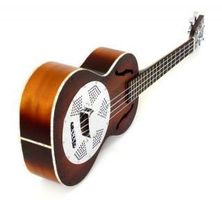 Tenor resonator ukulele KALA KA RES CHR (Sunburst a chromováné resonator ukulele)