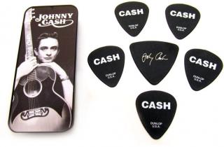 Trsátka Johnny Cash Memphis DUNLOP DL P JCPT01M  (Sada 6 trsátek v darkové plechovci)