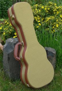 Tveedový pevný kufr pro soprano ukulele (Pevná ochrana pro ukulele)