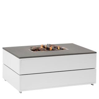 Stůl s plynovým ohništěm COSI - typ Cosipure cosipure: 120 bílý rám / deska šedá