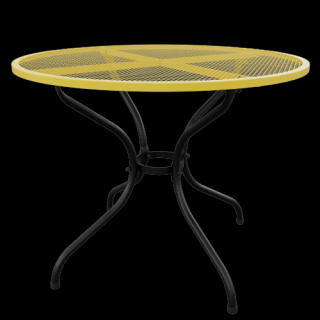 Stůl TAKO 105 cm Barva: RAL 9005 (černá) + RAL 1023 (žlutá)