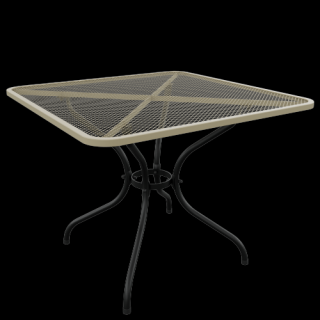 Stůl TAKO 105 x 105 cm Barva: RAL 9005 (černá) + RAL 1015 (béžová)