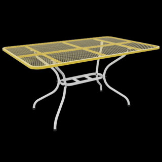 Stůl TAKO 145 x 90 cm Barva: RAL 9016 (bílá) + RAL 1023 (žlutá)