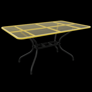 Stůl TAKO 160 x 95 cm Barva: RAL 9005 (černá) + RAL 1023 (žlutá)