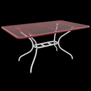 Stůl TAKO 160 x 95 cm Barva: RAL 9016 (bílá) + RAL 3031 (červená)