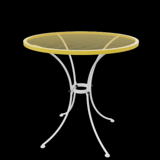 Stůl TAKO 70 cm Barva: RAL 9016 (bílá) + RAL 1023 (žlutá)