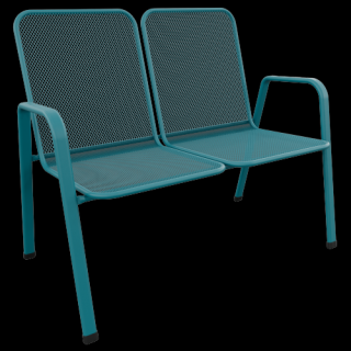 Židle SAGA DOUBLE Barva: RAL 690-3 (tyrkysová)