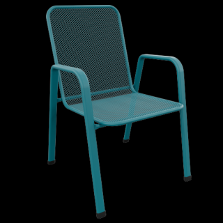 Židle SAGA NÍZKÁ Barva: RAL 690-3 (tyrkysová)