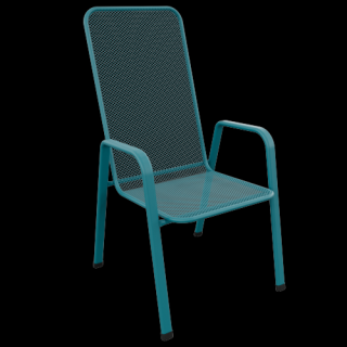 Židle SAGA VYSOKÁ Barva: RAL 690-3 (tyrkysová)
