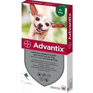 ADVANTIX Spot On 1x0,4ml pro psy do 4 kg