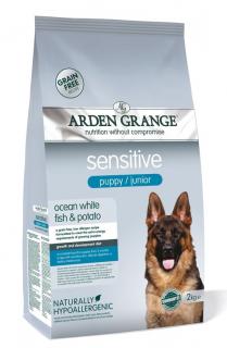 ARDEN GRANGE Sensitive Grain Free Puppy/Junior Ocean White Fish & Potato 12 kg