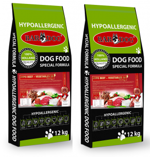 BARDOG Hypo BEEF – Vegetables 50 2 x 12 kg