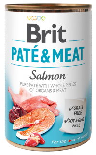 BRIT Dog Paté & Meat Salmon 400g