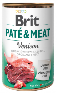 BRIT Dog Paté & Meat Venison 400g