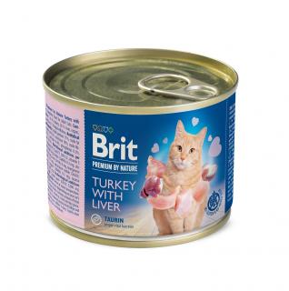 BRIT Premium Cat by Nature konz Turkey&Liver 200g