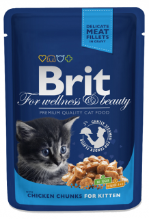 BRIT Premium Cat Chicken Chunks for Kitten 100g